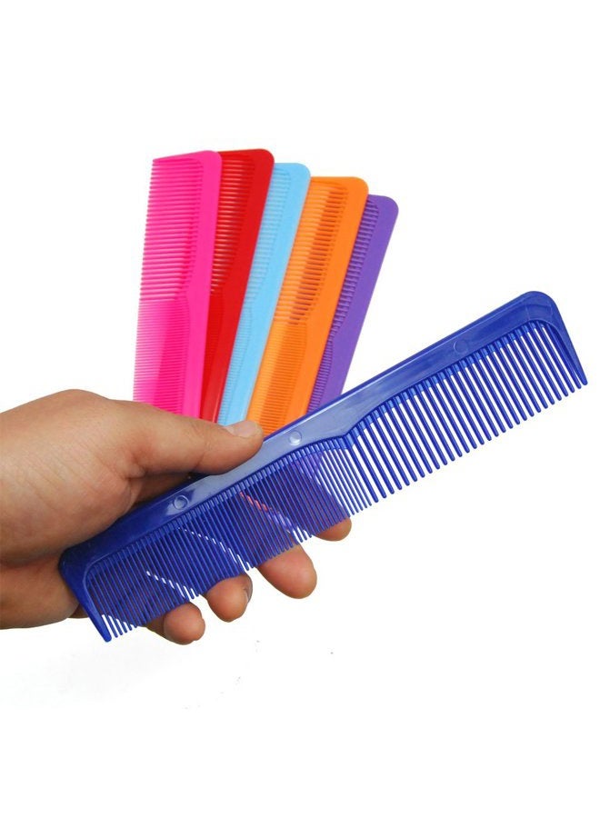 Luxxii 6 Pack - 9" Large Dressing Hair Dresser Combs Colorful Styling Essentials Coarse/Fine Barber Comb Hair Combs SET - Image 3
