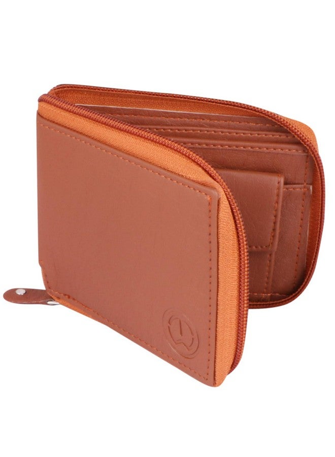 TnW Small Women's Wallet -PU Leather Multi Wallets | Credit Card Holder | Coin Purse Zipper -Small Secure Card Case/Gift Wallet for Women (Tan) - Image 1