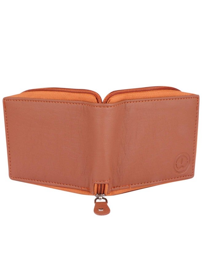 TnW Small Women's Wallet -PU Leather Multi Wallets | Credit Card Holder | Coin Purse Zipper -Small Secure Card Case/Gift Wallet for Women (Tan) - Image 3