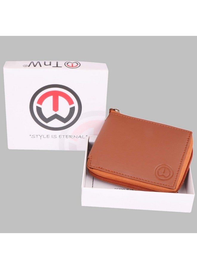 TnW Small Women's Wallet -PU Leather Multi Wallets | Credit Card Holder | Coin Purse Zipper -Small Secure Card Case/Gift Wallet for Women (Tan) - Image 5