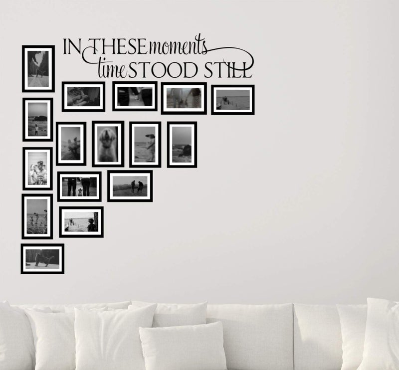 World of Wall Decal عالم شارات الجدار في هذه اللحظات ، وقفت الوقت الصحيح للفن الاقتباسات الإرسالية زخرفة الصور غير مدرجة 8hx34w - Image 3