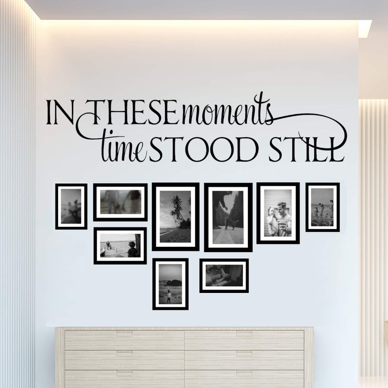 World of Wall Decal عالم شارات الجدار في هذه اللحظات ، وقفت الوقت الصحيح للفن الاقتباسات الإرسالية زخرفة الصور غير مدرجة 8hx34w - Image 1