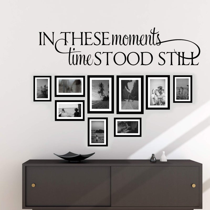 World of Wall Decal عالم شارات الجدار في هذه اللحظات ، وقفت الوقت الصحيح للفن الاقتباسات الإرسالية زخرفة الصور غير مدرجة 8hx34w - Image 2