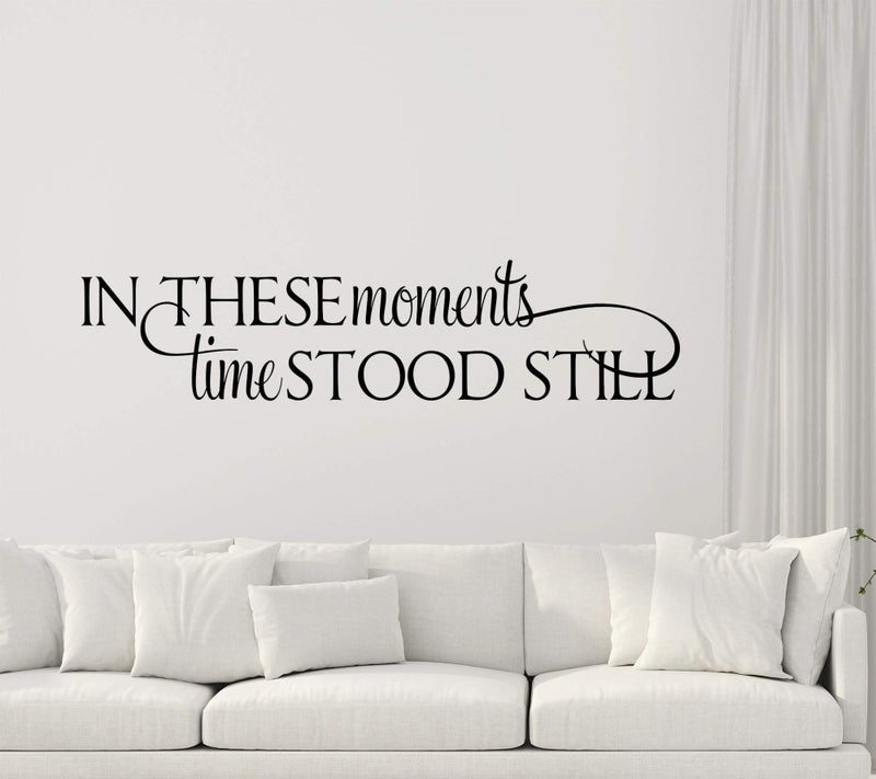 World of Wall Decal عالم شارات الجدار في هذه اللحظات ، وقفت الوقت الصحيح للفن الاقتباسات الإرسالية زخرفة الصور غير مدرجة 8hx34w - Image 5