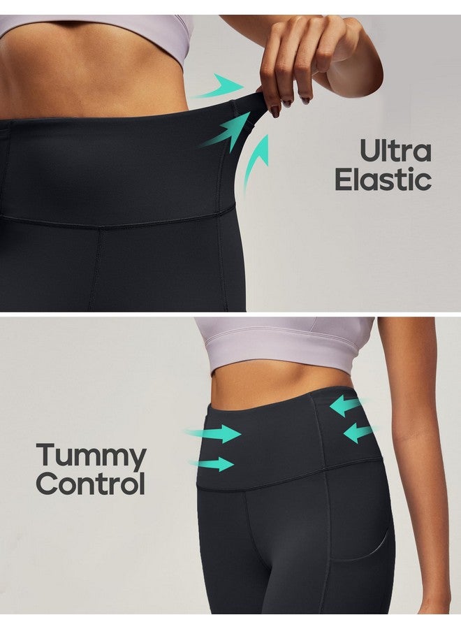 IUGA Leggings With Pockets For Women High Waisted Yoga Pants Women Leggings For Women Tummy Control Workout Compression Leggings Black - Image 4