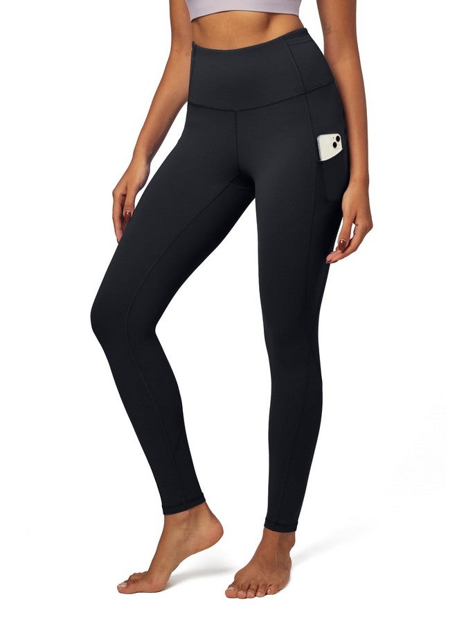 IUGA Leggings With Pockets For Women High Waisted Yoga Pants Women Leggings For Women Tummy Control Workout Compression Leggings Black - Image 1