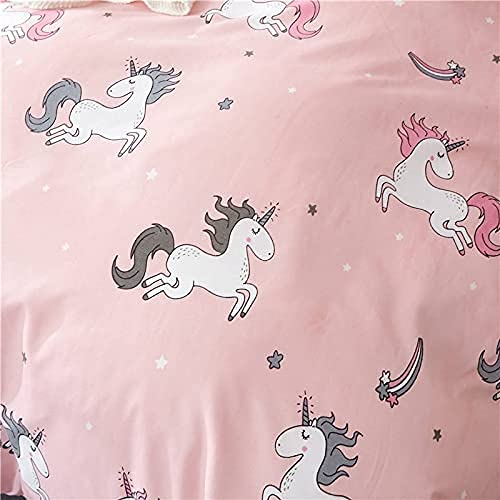 TIQH Cartoon Unicorn Print Reversible Soft Poly Cotton Ac Blanket/Dohar for Kids (Multicolour) (Single Bed) - Image 2