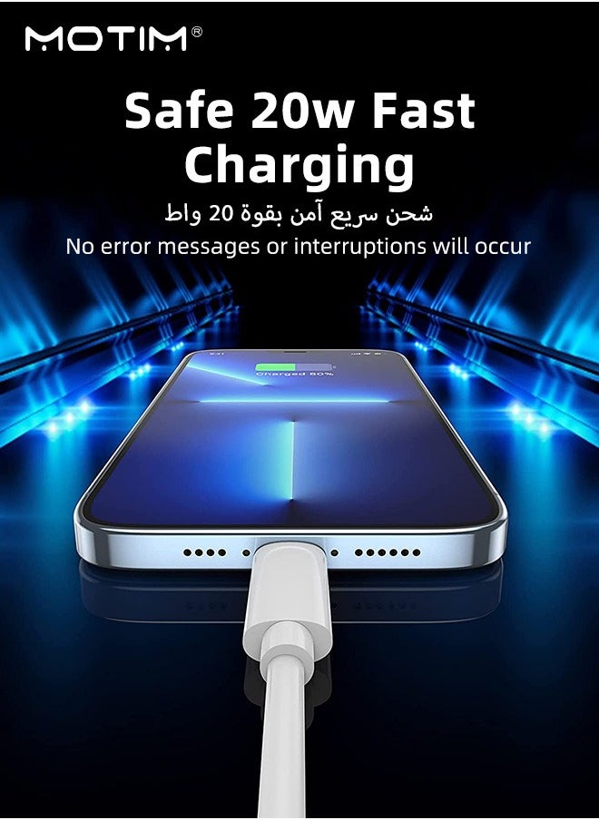 Motim - USB-C To Lightning Cable, 1Meter, iPhone Charger Cable Fast Charging Power Delivery PD 20W iPhone Cable - Image 1