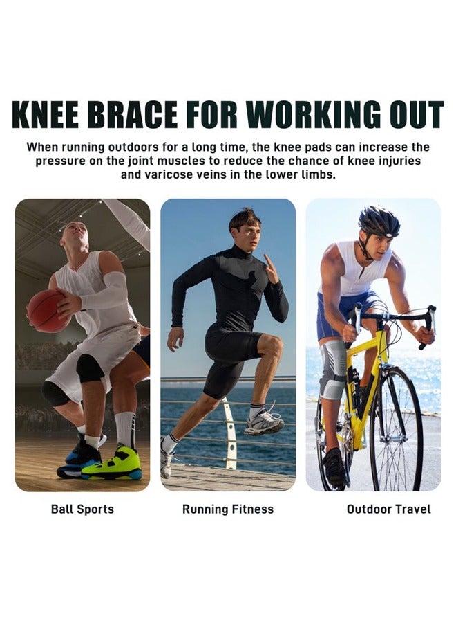 Bukela Knee Brace for Men Women Compression Knee Sleeve with Side Stabilizers Knee Support for Meniscus Tear Workout Sports Knee Protection for Arthritis Pain Relief Joint Pain - Image 2