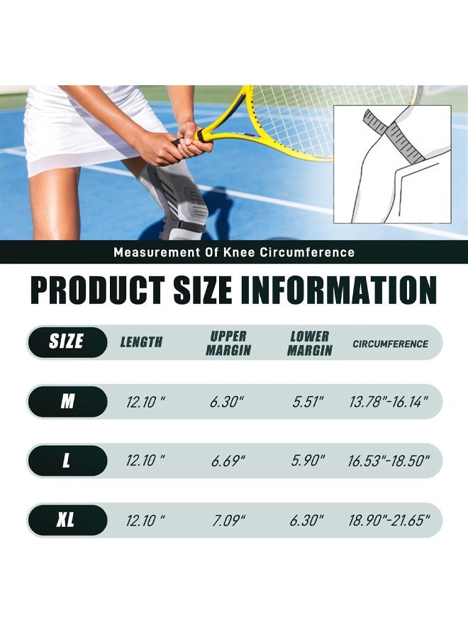 Bukela Knee Brace for Men Women Compression Knee Sleeve with Side Stabilizers Knee Support for Meniscus Tear Workout Sports Knee Protection for Arthritis Pain Relief Joint Pain - Image 3