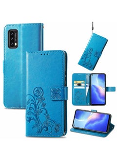 Zaboon Case For Blackview A90 Four-leaf Clasp Embossed Buckle Mobile Phone Protection Leather Case with Lanyard & Card Slot & Wallet & Bracket Function  - Image 1