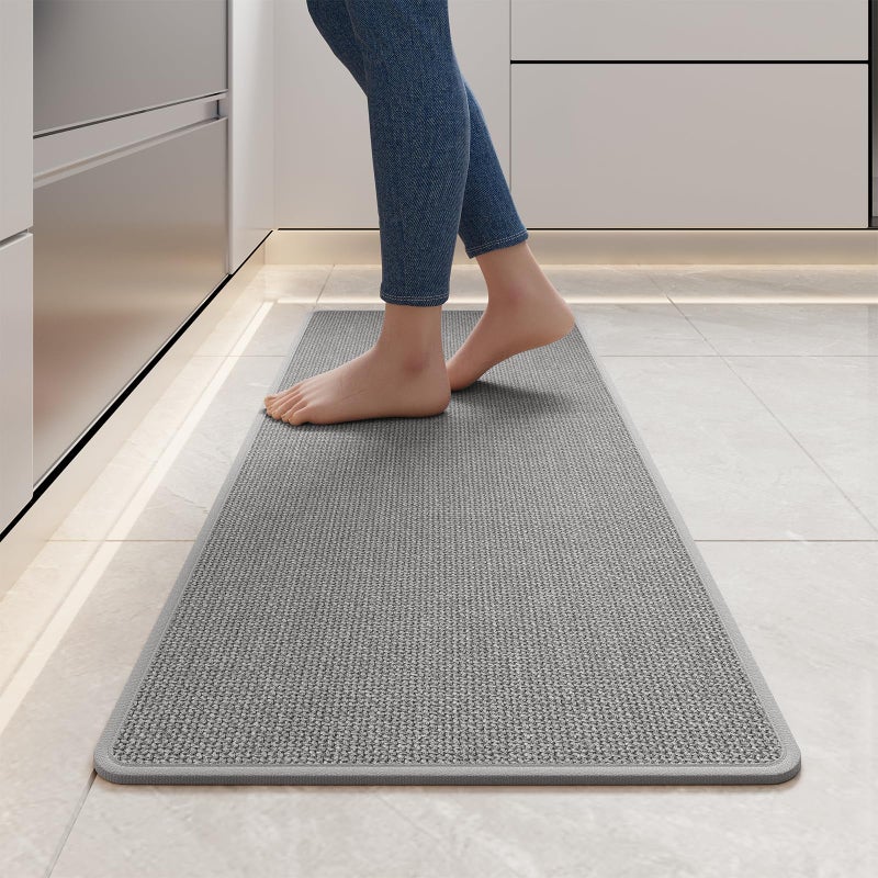 YDKGL Non Slip Kitchen Rugs, Oil and Water Absorbent Runner Rugs for Kitchen, Kitchen Mat in Front of Sink,17x47 Gray Kitchen Mat,Non-Slip and Durable Kitchen Mats for Floor - Image 1
