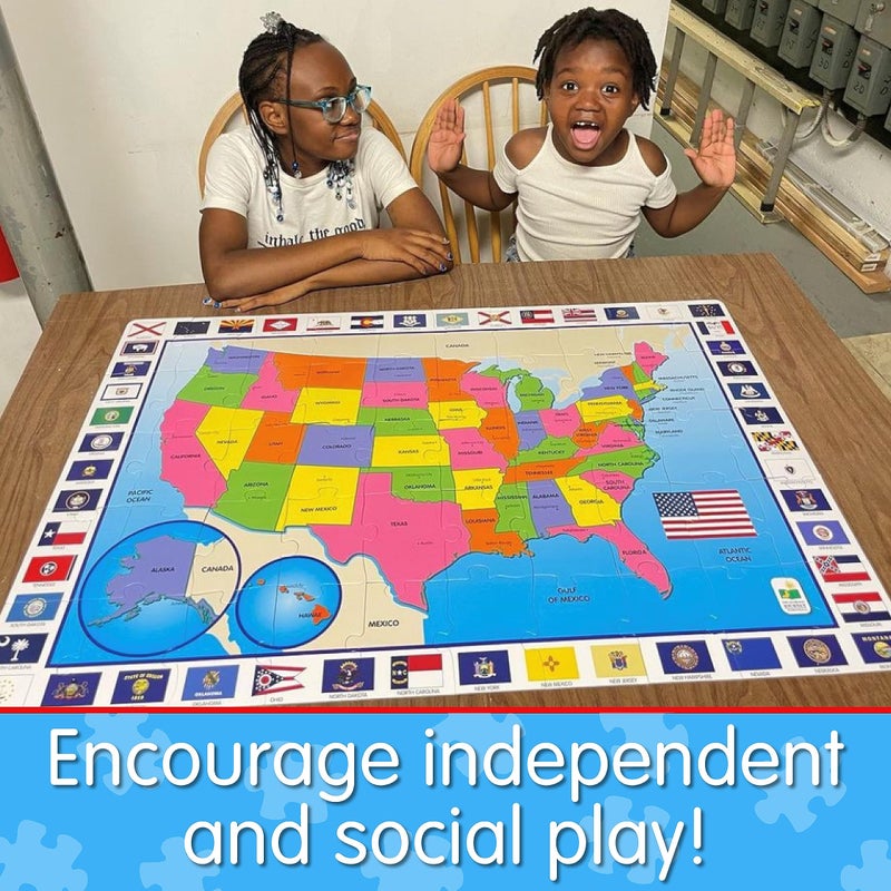 The Learning Journey: Jumbo Floor Puzzles - USA Map - Extra Large Puzzle Measures 3 ft by 2 ft - Image 4