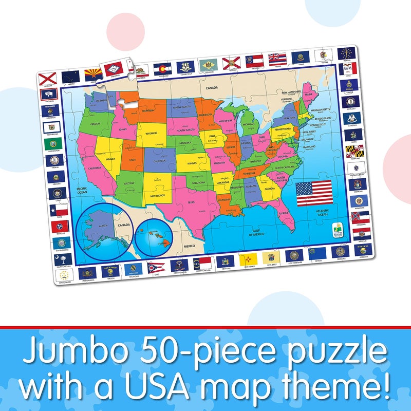 The Learning Journey: Jumbo Floor Puzzles - USA Map - Extra Large Puzzle Measures 3 ft by 2 ft - Image 2