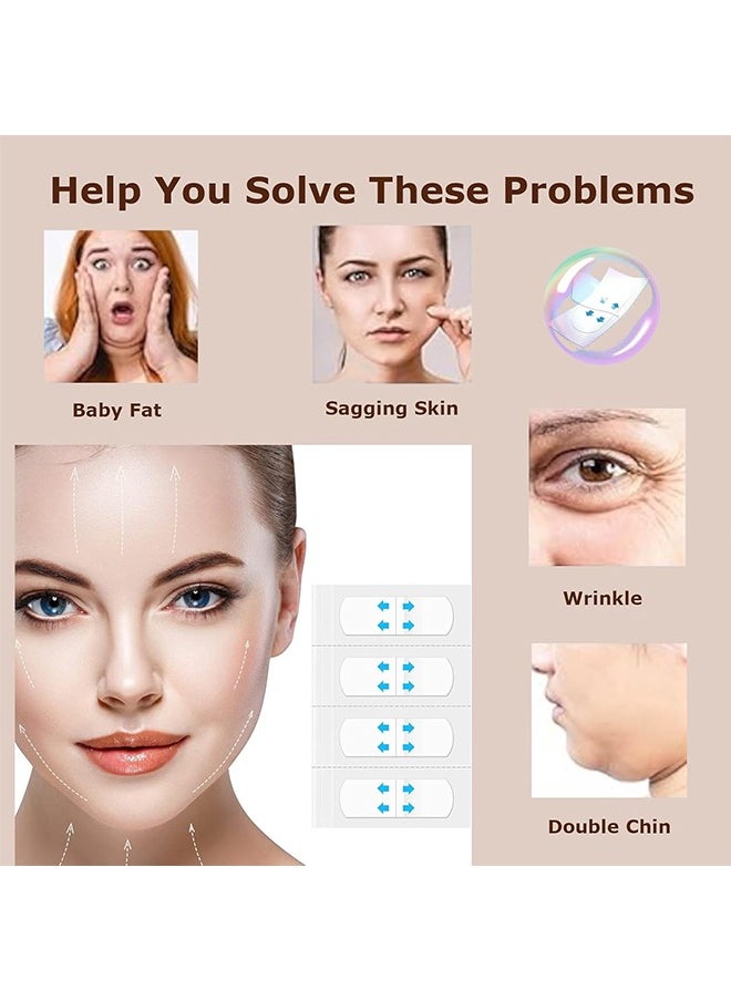 HY Face Neck and Jaw Lifting Patches Set of 40 Pieces, Face Lift Tape for Double Chin Wrinkles Lifting Saggy Skin, Lift Face Lifter Tape  - Image 3