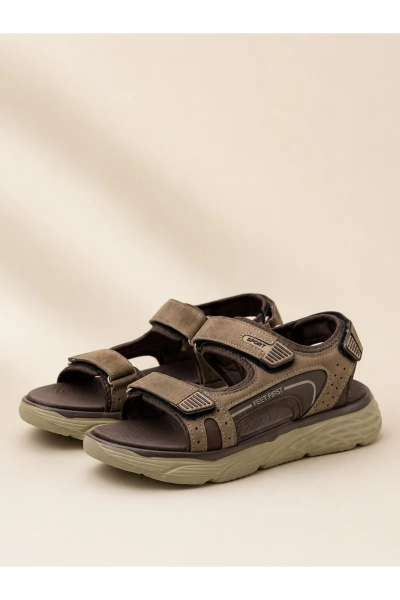 Feet First Men’s Sports Sandals with Adjustable Velcro Straps – Lightweight Comfort Outdoor Walking Sandals