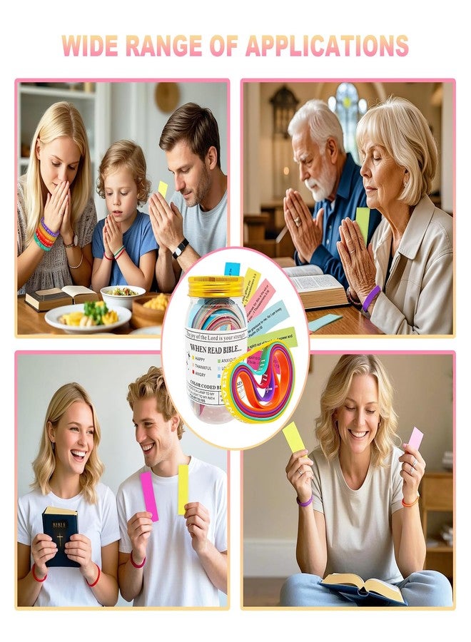 Tasttin Bible Study Jars with 5 Religious Bracelets for Teens, Student-Christian Learning Activity Kit for Sunday School,Student Prizes, Birthday, Graduation Gifts (Regular Edition) - Image 3