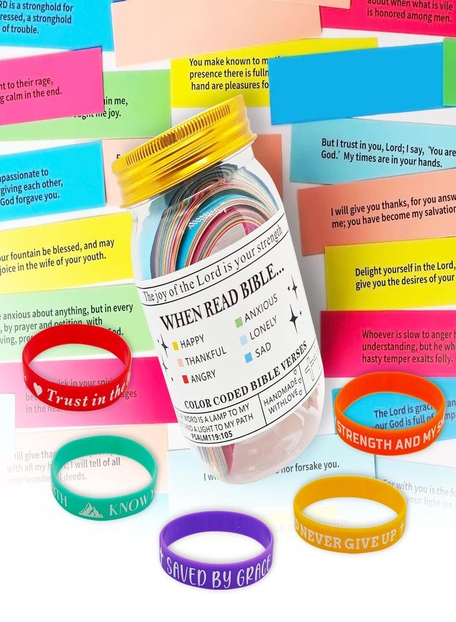 Tasttin Bible Study Jars with 5 Religious Bracelets for Teens, Student-Christian Learning Activity Kit for Sunday School,Student Prizes, Birthday, Graduation Gifts (Regular Edition) - Image 2