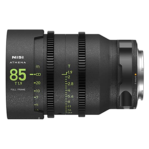 NiSi Athena Prime 85mm T19 Full Frame Cinema Lens E Mount Compatible with Sony DropIn Filter MicroContrast Control Soft Bokeh Uniform Weight UltraLow Chromatic Aberration and Quality Image - Image 1