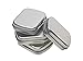 Mini Skater 223 x176 x 055 inch Metal Tin Box Portable Small Container Storage Case With Solid Hinged Top for Drawing Pin Nail Art Bead Earring and Jewelry Craft Organizing4Pcs Silver - Image 2