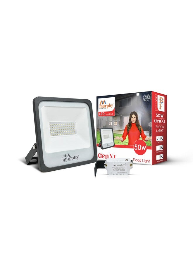 Murphy 50W Led Waterproof with Auto On/Off Day Night Light Sensor Flood Light : Pack of 1 (Aluminium, BIS Approved) - Image 1