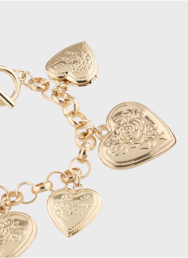 Ginger - Heart Charm  Bracelet - Image 1