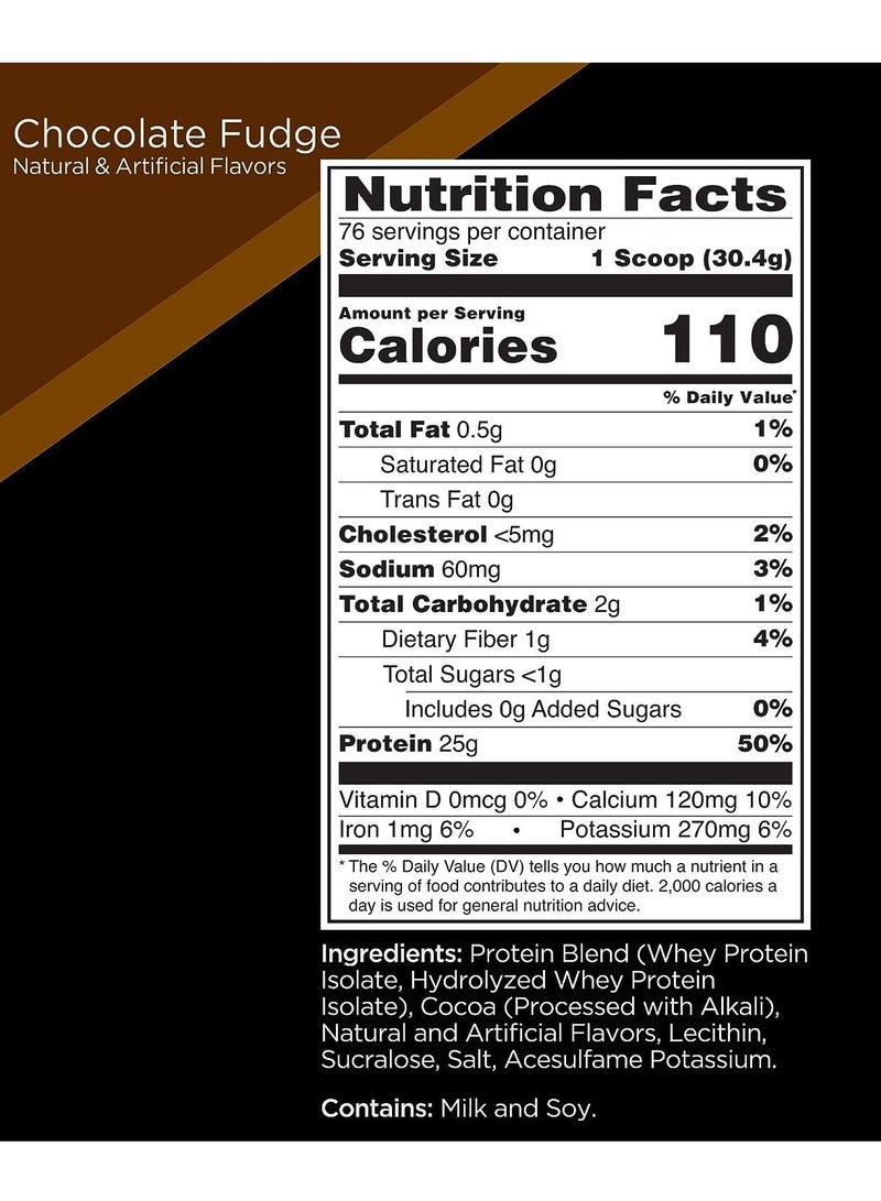 Rule One Proteins R1 Protein 100% Whey Protein HYDRO/ISO - Chocolate Fudge - (71 Serving) - Image 4