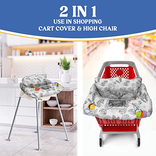 PILLANI Shopping Cart Cover for Baby, High Chair Cover for Restaurant Seat - Grocery Cart Cover for Baby Girl and Boy, Comfortable Cotton Buggy Covers for Babies - Padded Toddler Shopping Cart Cover - Image 5