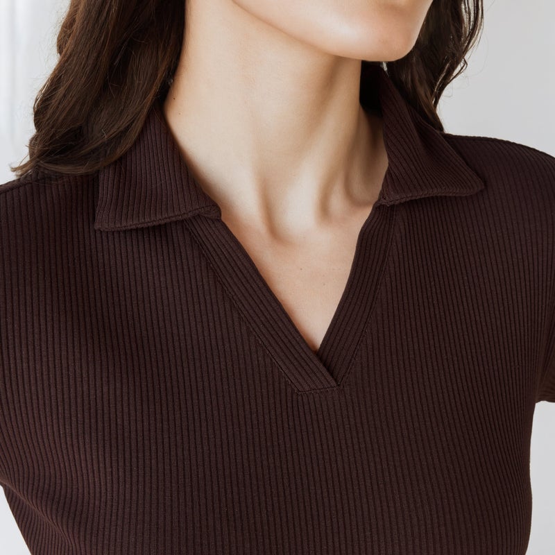 سبلاش فيڤ تيشيرت بولو بياقة مضلعة - Image 3