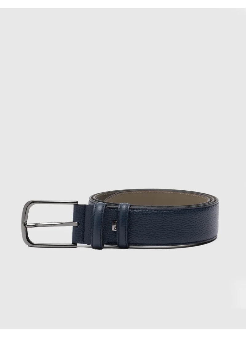 كاباني Leather Navy Blue Men's Classic Belt