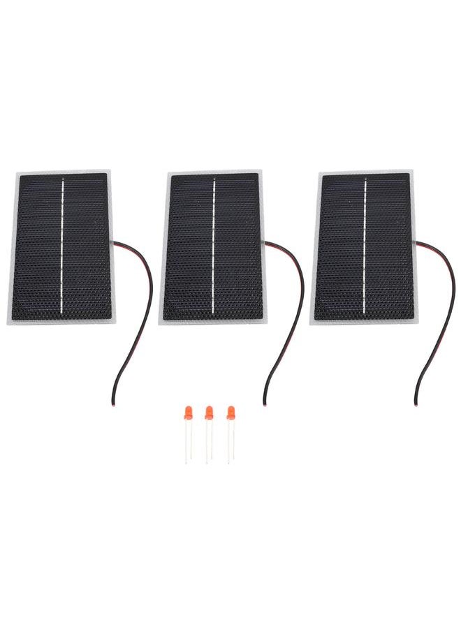 Thoraya 3pcs 4W Small Solar Panels for Solar Power Mini Solar Cells Photovoltaic Solar DIY Kits for Solar Light Phone Charger Flashlight  - Image 1
