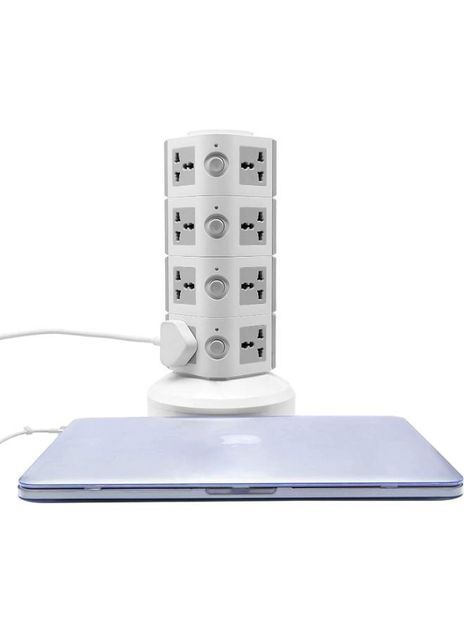4 Layers Universal Vertical Multi Plug Tower Extension With USB Port - Image 3