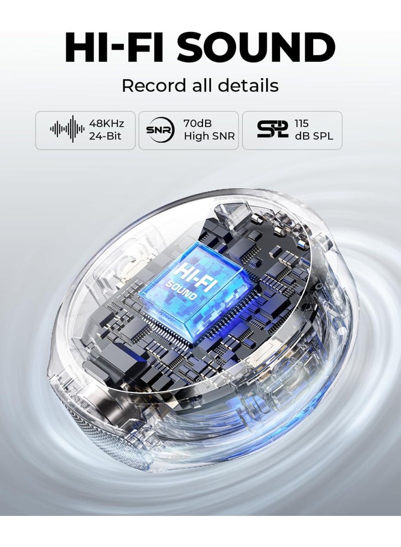 Hollyland Lark M2 Wireless Lavalier Microphone for iPhone Lightning Mini Mic with Noise Cancellation 1000ft Range HiFi Audio 30H Battery for Video Recording Vlogging Streaming Interviews - Image 4