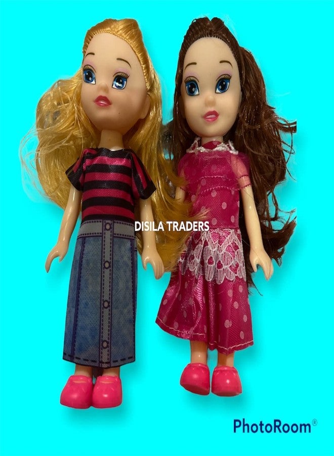 DISILA TRADERS Present's Pretty Small Dolls With Beautiful Eyes - Pack of 2 for Girls, Princess (Random Colors and Design) - Image 4