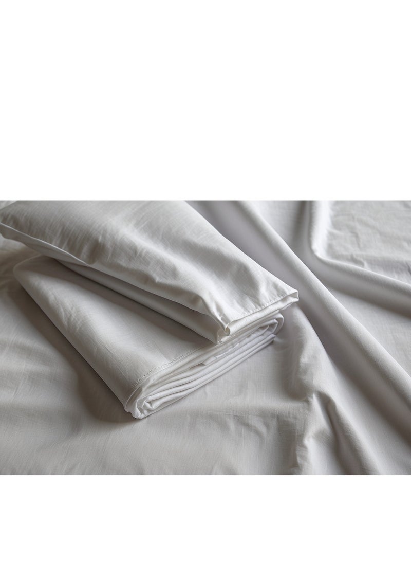 نيوفالييتو طقم سرير فاخر 200 × 180 مقاس كينج 100% من القطن الطبيعي طويل التيلة 300TC، قطعة واحدة من ملاءة السرير، وقطعتين من أغطية الوسائد، ناعمة وقابلة للتنفس - Image 1