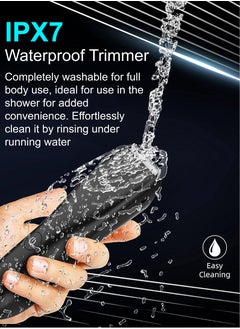 Royal Body Hair Grooming Trimmer for Men Wireless Electric Waterproof Pubic Trimmer with Dock Charger for Men’s Beard Mustache Bald Head Underarm Leg Head Hand Groin Arm Pits Private Parts Body Shaver Showerproof Wet/Dry Body Shaver Groomer for Sensitive Areas Close And Comfortable Shave  - Image 2
