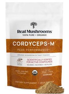 Real Mushrooms Cordyceps Powder Performance Mushroom Extract Powder With Organic Cordyceps Militaris For Energy & Immune Support Vegan Cordyceps Mushroom Supplement Nongmo 60 Servings  - Image 1