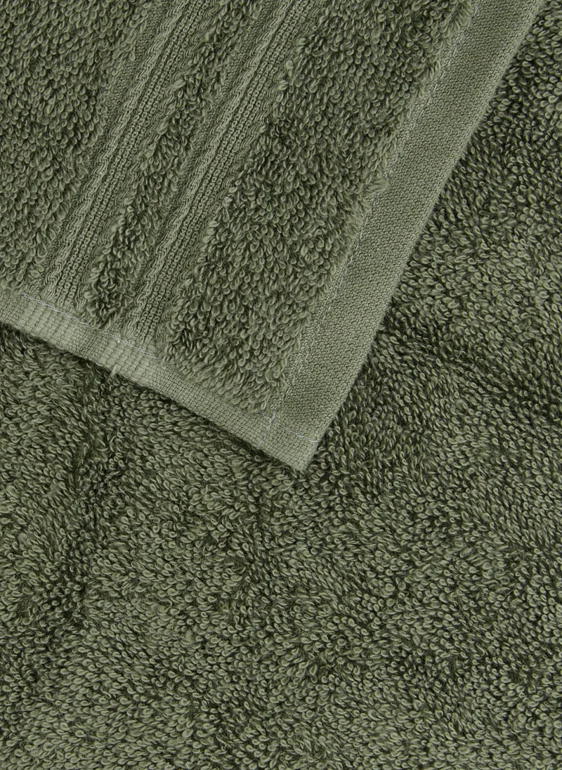 Matalan 4 Pack Green 100% Egyptian Cotton Face Cloths