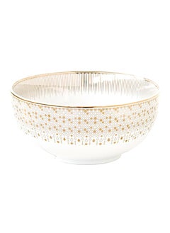 Easy Life Festive Collection Porcelain Serving Bowl White and Gold 15 cm R1191#FESV  - Image 1