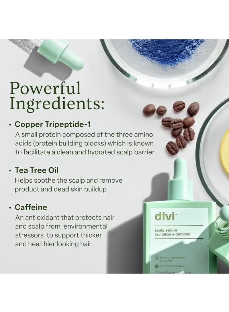 DiVi Scalp Serum for Thinning Hair, 30ml – Clinically Tested, Nourishing Formula with Amino Acids, Caffeine & Rosemary Oil – Promotes Healthy Scalp & Fuller-Looking Hair, Reduces Oil & Product Buildup - Image 4