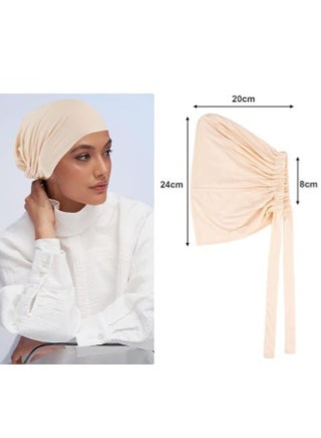 Lynacz Original Women Hijab Undercap, Islamic Muslim Under Hijab Cap Inner Under Scarf Hat Hijab Cap with Tie Back Closure - Image 3