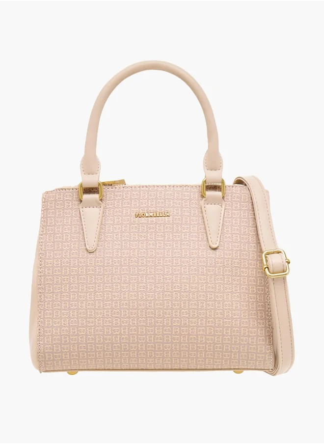 Flora Bella By Shoexpress Women Logo Detail Tote Bag with Handles and Zip Closure