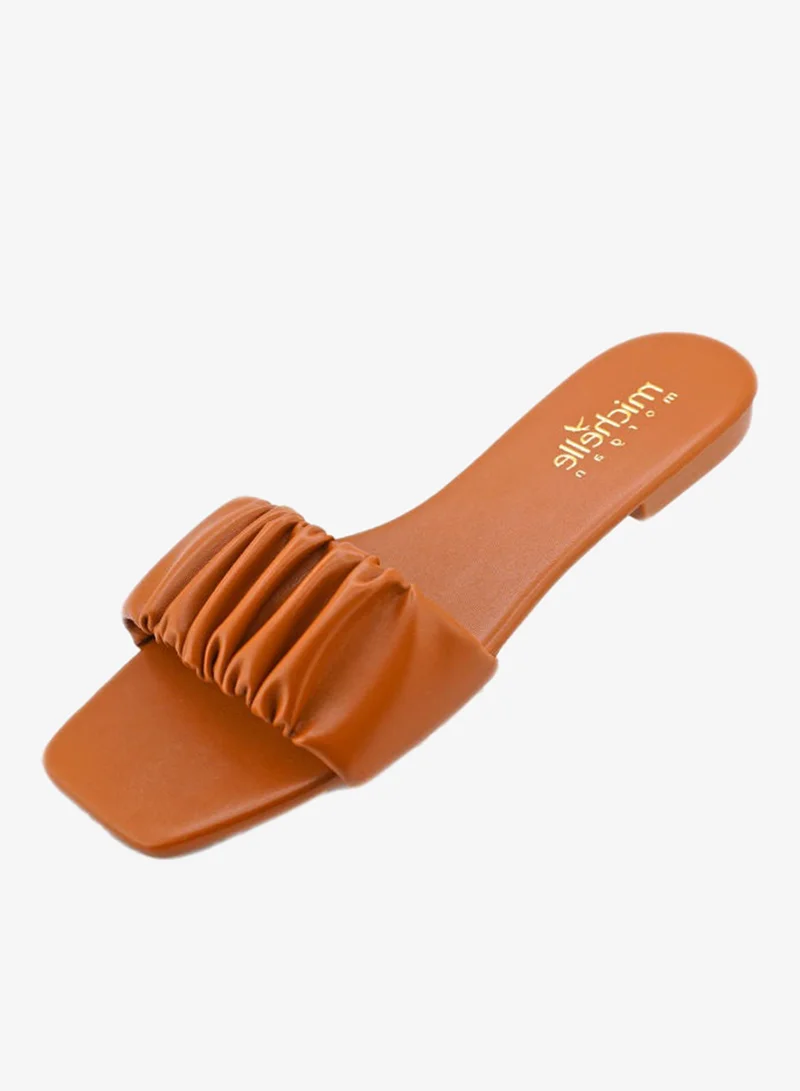 Michelle Morgan BROWN 092-2258 Michelle Morgan Casual Ladies Slides  Brown for Women | Best Price UAE