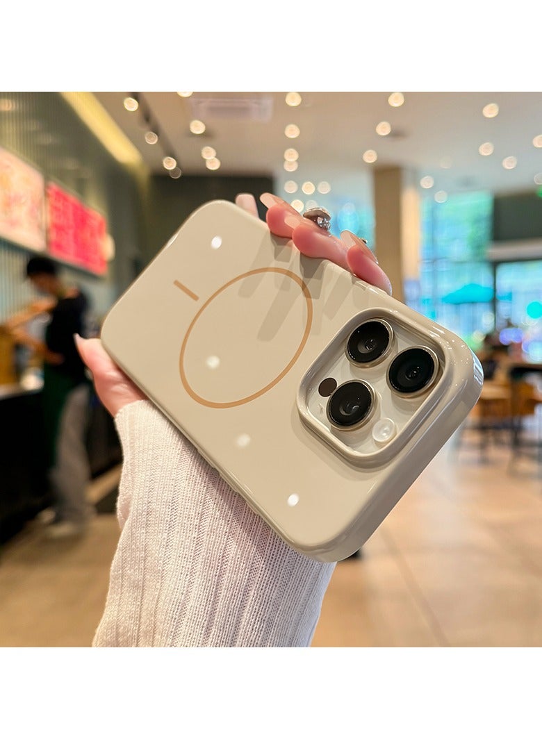 غطاء iPhone 16 Pro Max - يدعم MagSafe، غطاء حماية مقاوم للخدوش، تصميم نحيف، بطانة داخلية من الألياف الدقيقة - بني صحراوي. - Image 3