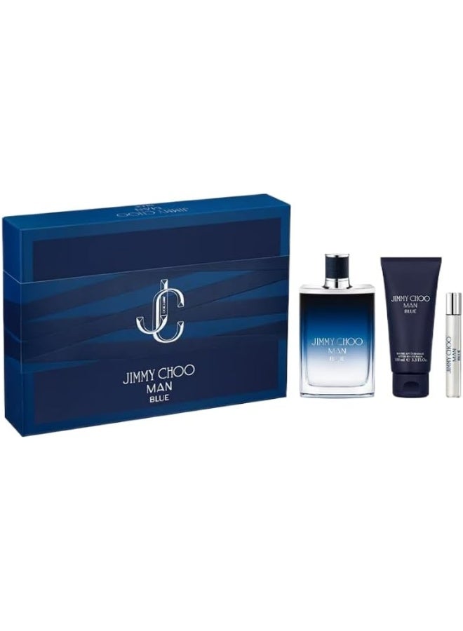 Jimmy Choo Blue Eau de Toilette and Shower Gel 3-Piece Gift Set for Men