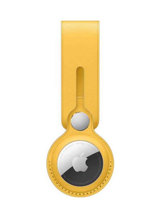Apple AirTag Leather Loop Meyer Lemon - Image 1