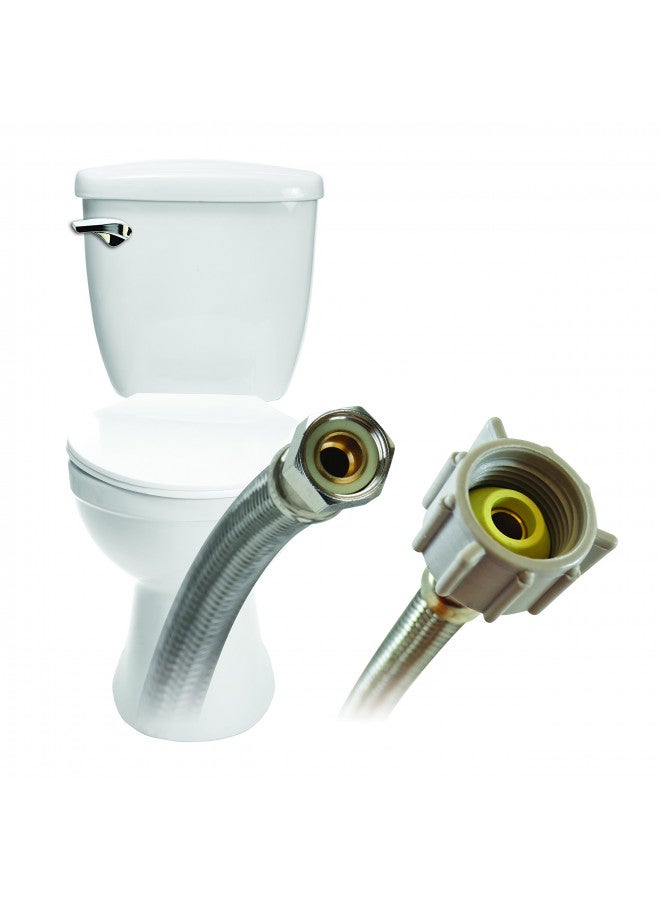 Fluidmaster B1T06 Toilet Connector, Braided Stainless Steel - 3/8 Female Compression Thread x 7/8 Female Ballcock Thread, 6-Inch Length - Image 3