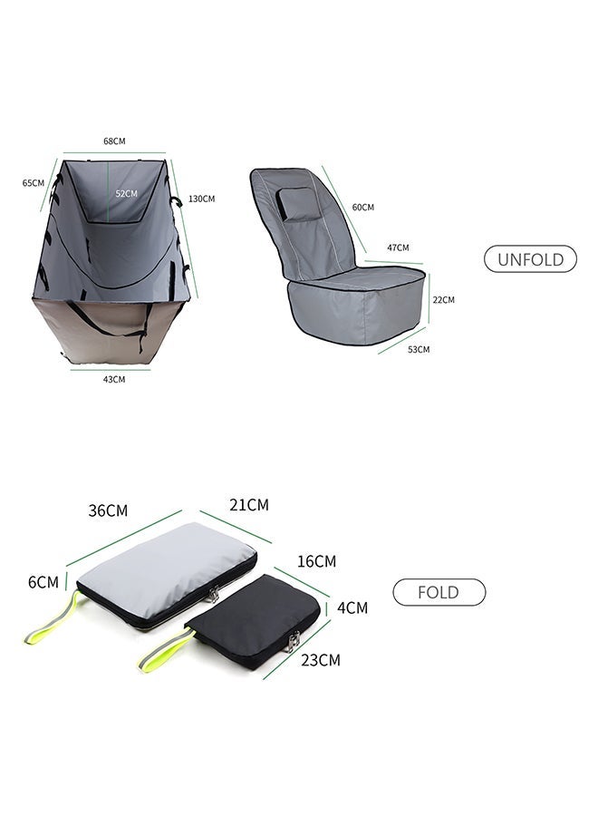 NIBEMINENT Anti-Scratch Waterproof Passenger Seat Black 36x6x21cm - Image 3