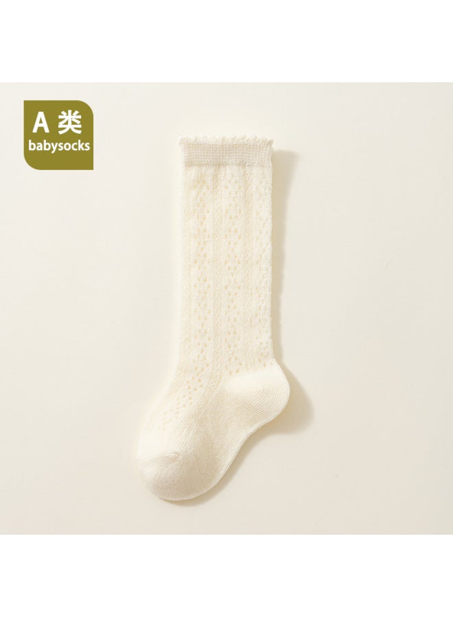 Newborn Baby Spring And Summer Thin Baby Mesh Breathable Long Tube Knee Skin-friendly Anti-mosquito Socks
