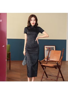 2022 Red Lotus Spring Autumn Qipao Dress 5651-Black - pzsku/ZEE764C7C83855941ED66Z/45/_/1732630963/a80bf19a-e1dd-4ca1-95a8-741000d2041e